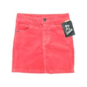 Art Class Coral Corduroy Skirt Girls Size Small (6/6X) Adjustable Waist, NWT